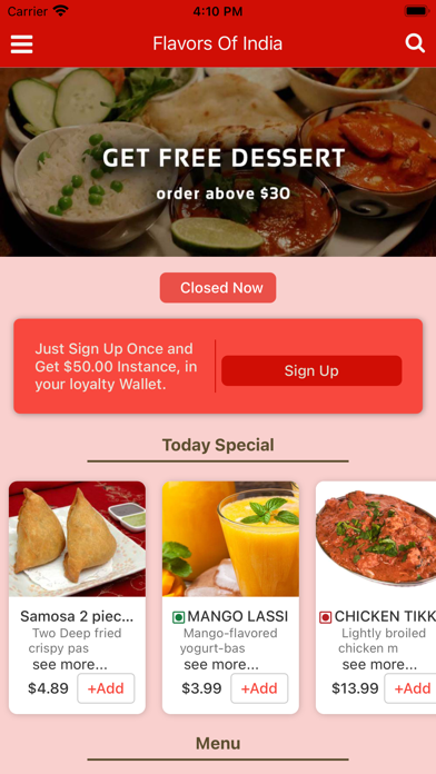 Flavors Of India QC Screenshot 1 - AppWisp.com Flavors Of India QC Screenshot 1 - AppWisp.com