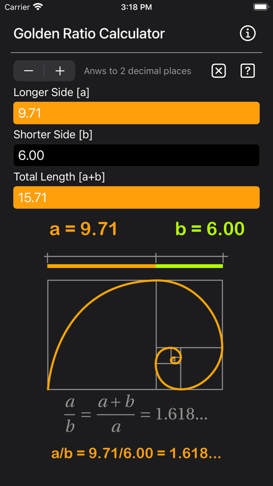 #3. Golden Ratio Calculator Plus (iOS) 由: Heng Jia Liang
