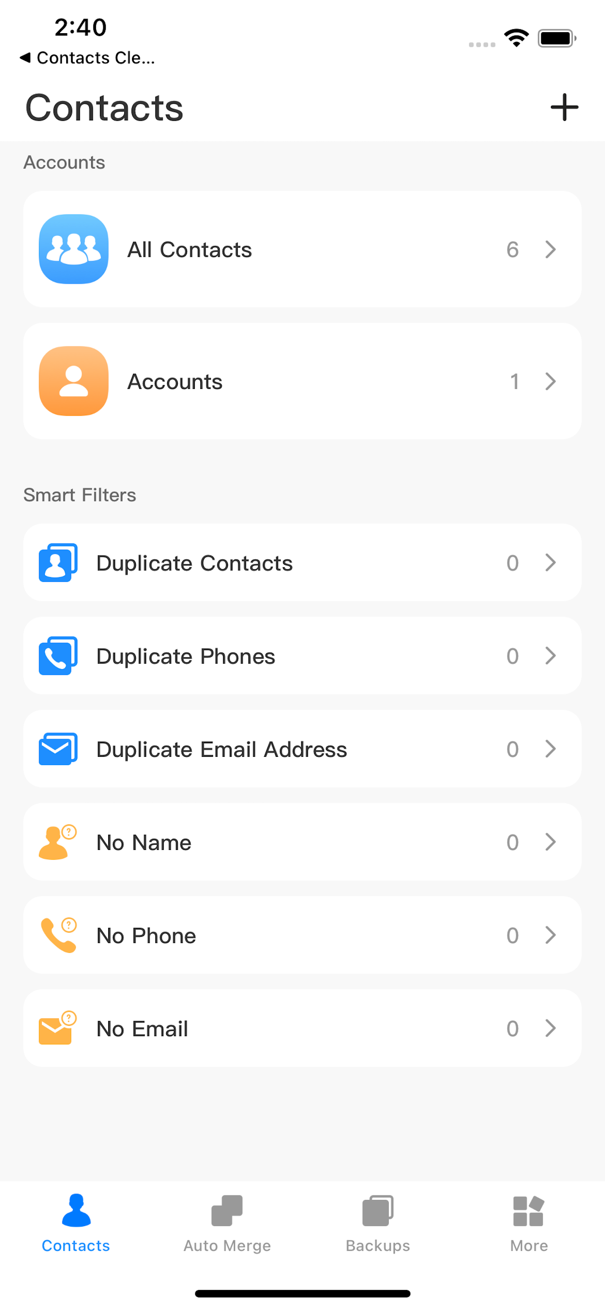 Contacts Cleanup Plus