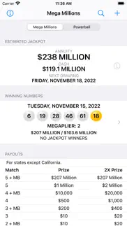 mmpb: megamillions & powerball iphone screenshot 2