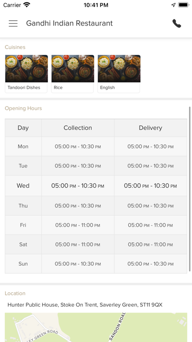 Gandhi Indian Restaurant Screenshot