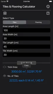 tiles and flooring calculator iphone screenshot 3