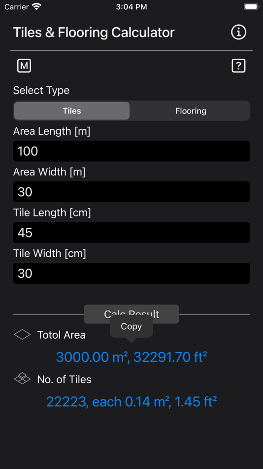#3. Tiles and Flooring Calculator (iOS) By: Heng Jia Liang