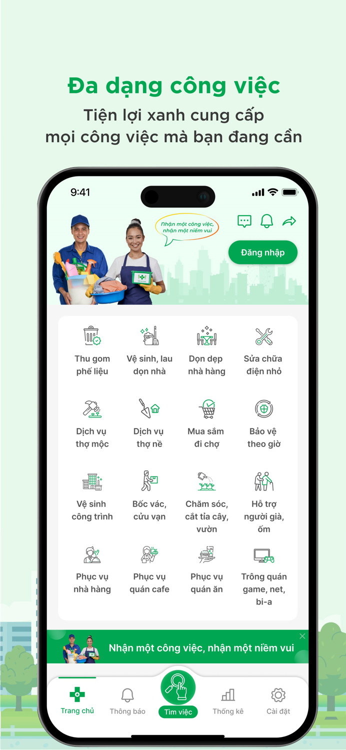 Tiện Lợi Xanh Nhận việc