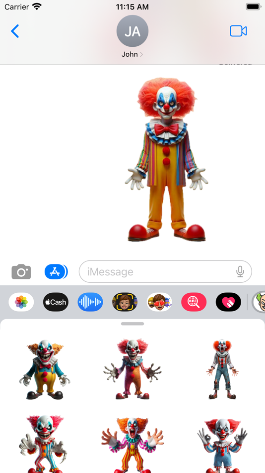 #6. Scary Clown Stickers (iOS) 由: Paul Scott