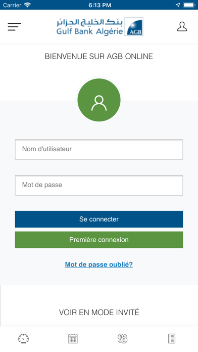 GULF BANK ALGERIE Online Screenshot