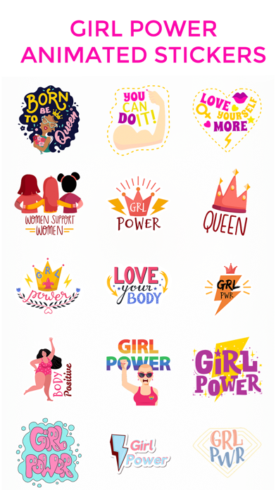 Screenshot #2 pour Girl Power Animated Stickers