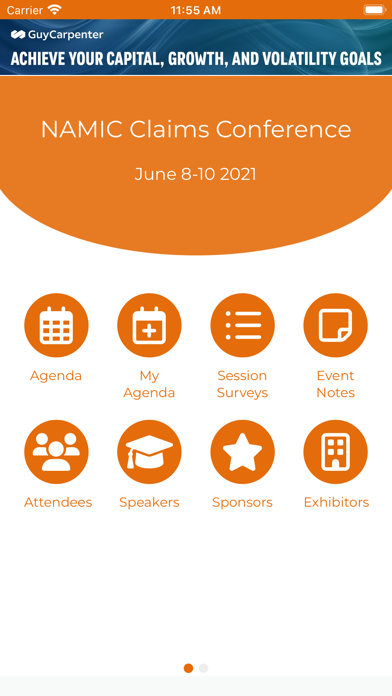 NAMIC Events Screenshot