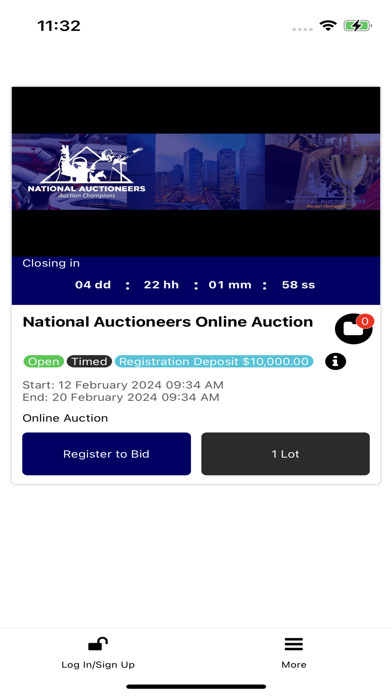 National Auctioneers Online Screenshot