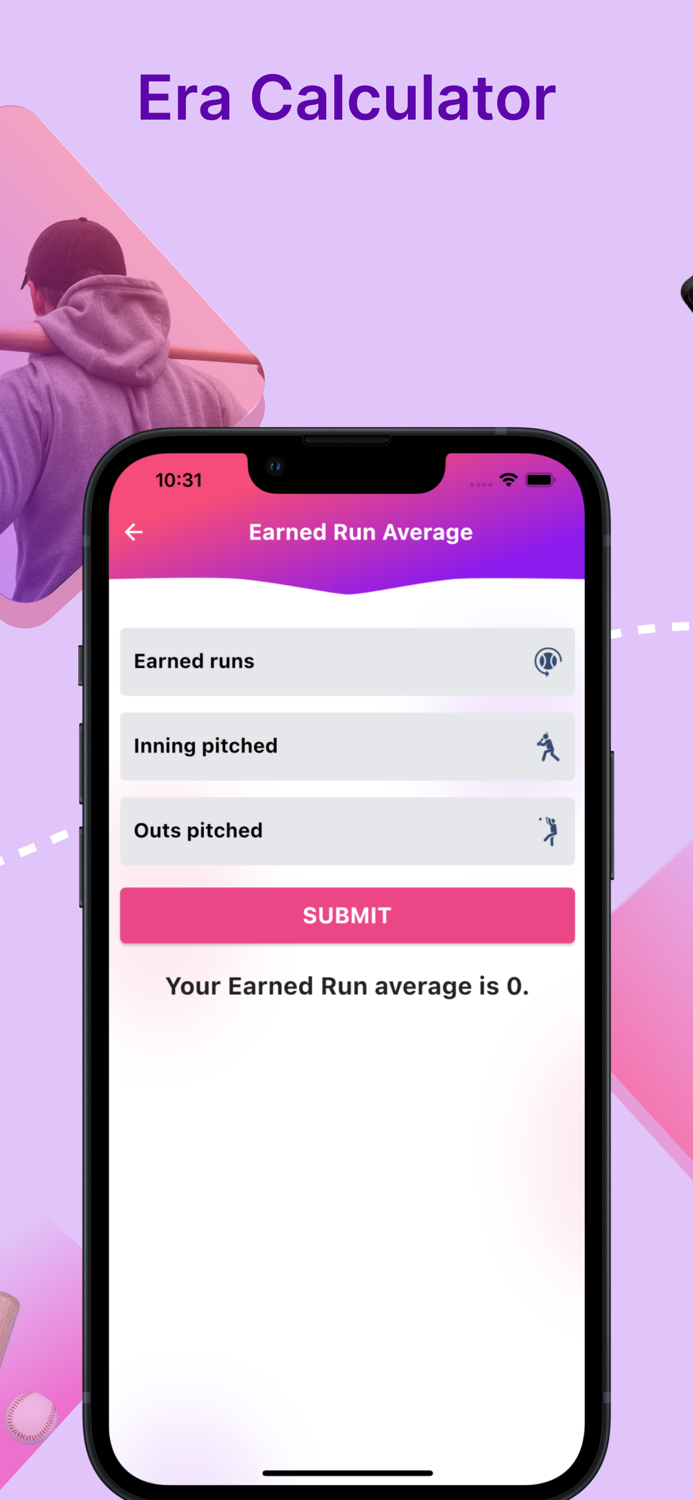 Baseball sports Calculator
