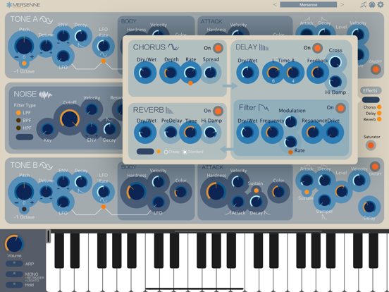 Mersenne - AUv3 Plug-in Synth iPad app afbeelding 2