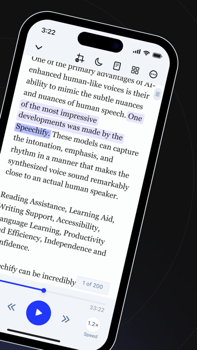 Speechify Text to Speech Audio Screenshot