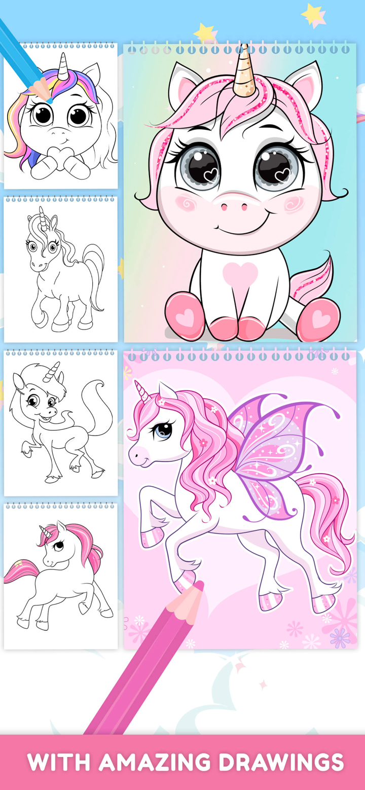 Unicorn world – coloring book screenshot 2