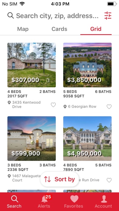Houston Texas Real Estate Screenshot