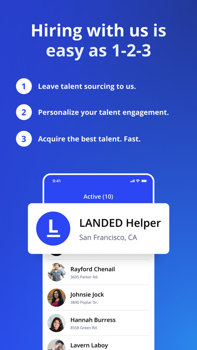 LANDED Employer Screenshot