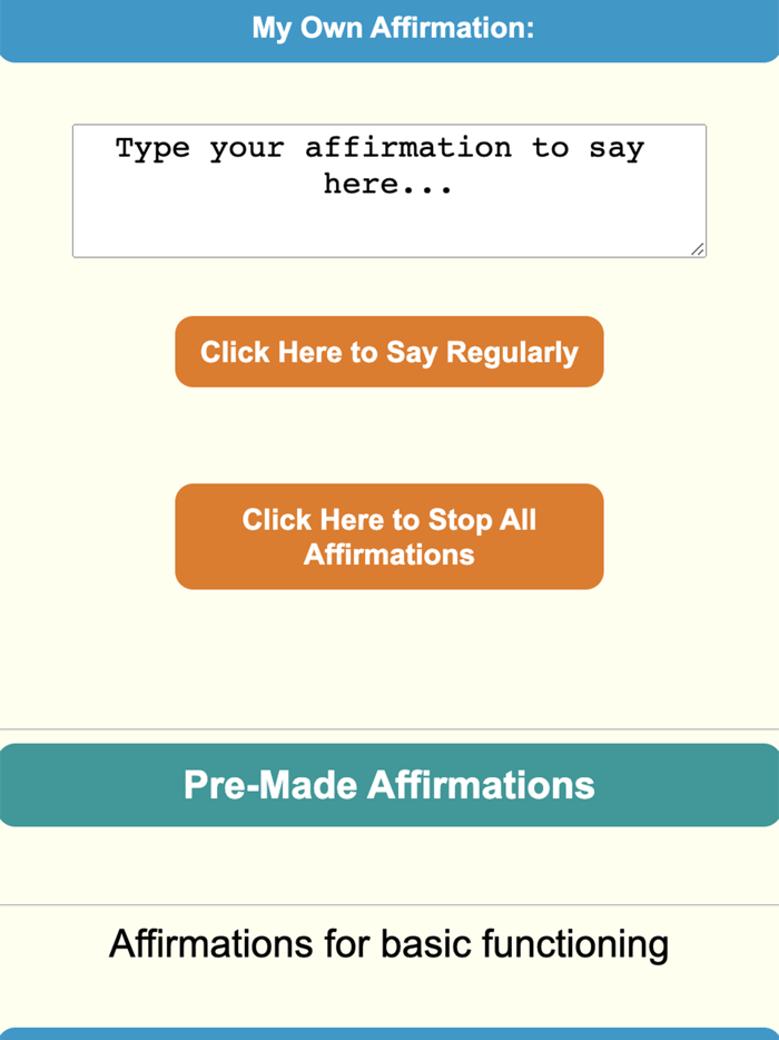 Helpful Affirmations