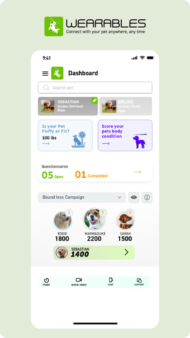 Wearables Activity Generation Screenshot