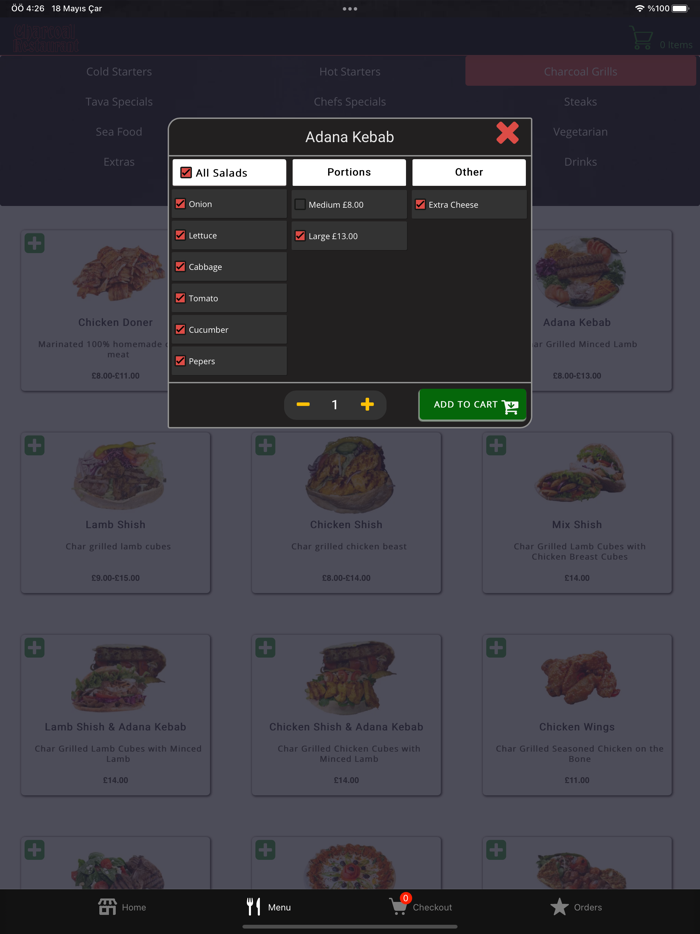 Charcoal Restaurant Turkish