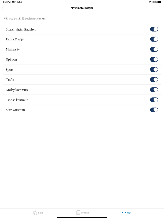 Screenshot #6 pour Tranås Tidning Nyhetsapp