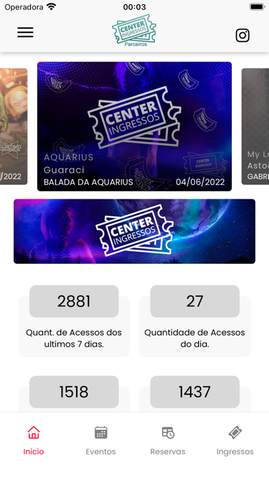 Center Ingressos Parceiros Screenshot