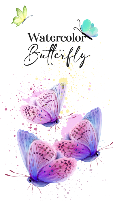 Watercolor Butterfly Stickers Screenshot