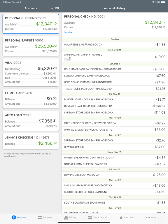 TruMark Financial Credit Union iPad screenshot 1 - Finance app