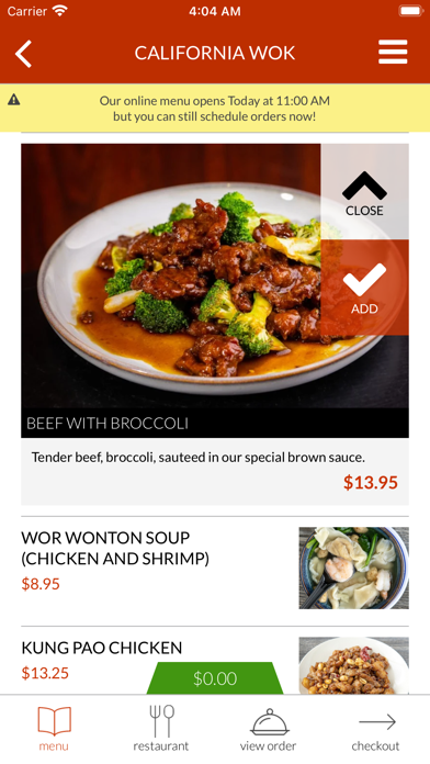 California Wok Chinese Cuisine Screenshot
