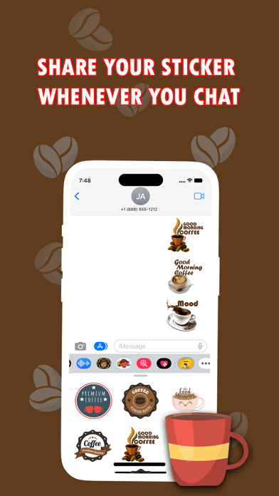 Good Morning Coffee Stickers! Screenshot