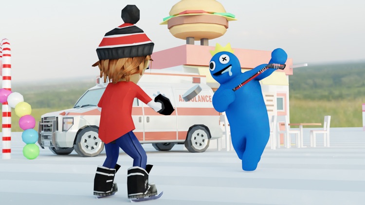 Rainbow Friends Mod Air hockey