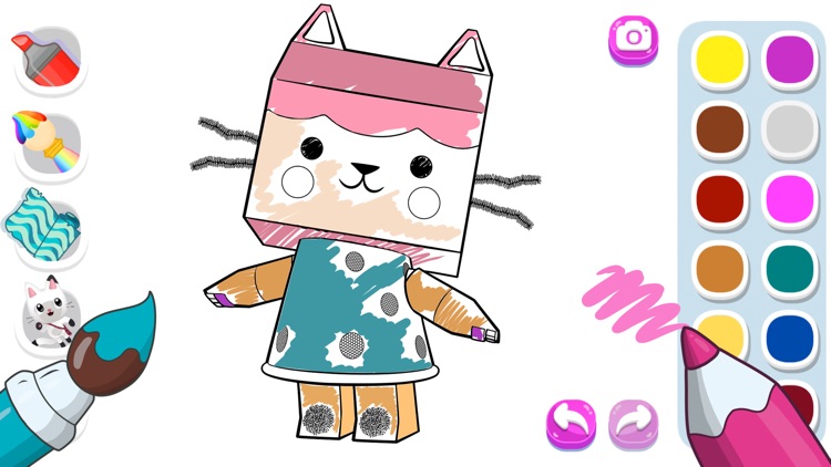 Gliter Cut Dolls Coloring Book