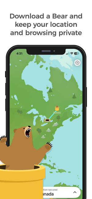 ‎TunnelBear: Secure VPN & Wifi Screenshot