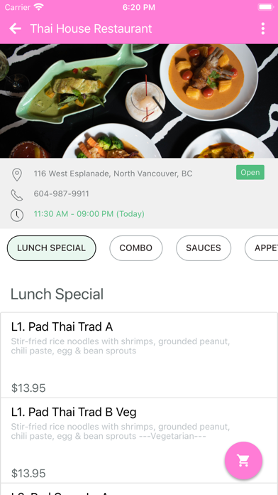 Thai House Restaurant Screenshot