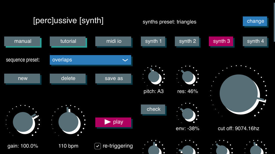 #7. Percussive Synth (iOS) De: Vadym Rostok