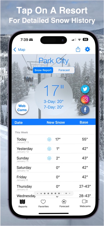 Utah Snow Map & Webcams