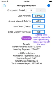 mortgage payment iphone screenshot 2