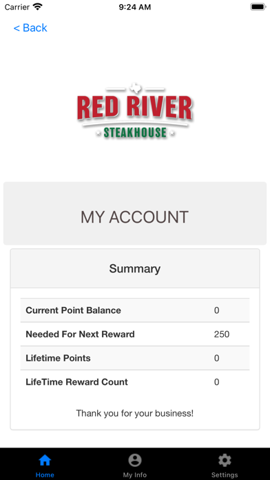 Red River Steakhouse Rewards Screenshot