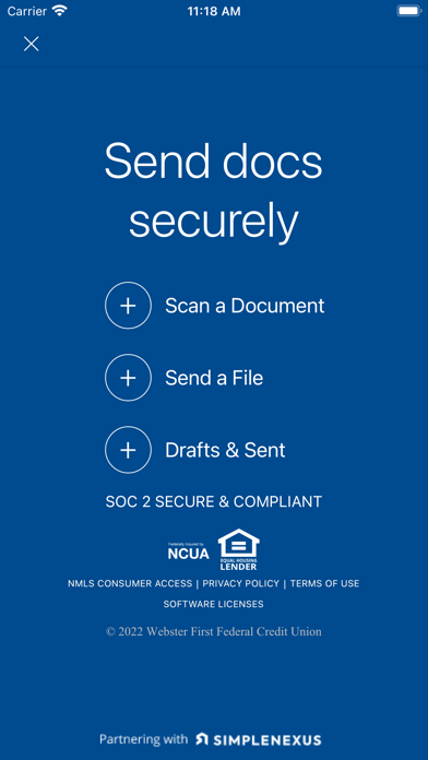 Webster First Home Loans Screenshot