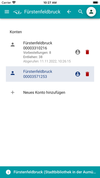 mobilOPAC YourBib Screenshot