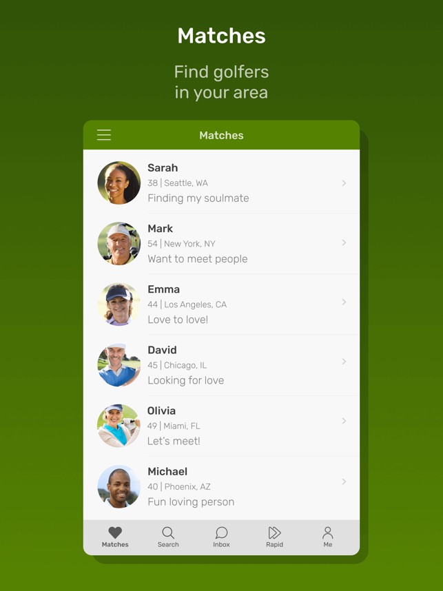 Meet Local Golfers on the App Store