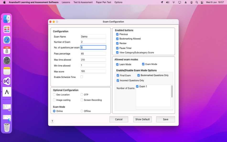 #8. Learning & Assessment Software (macOS) بواسطة: Anand Software and Training Pvt Lyd