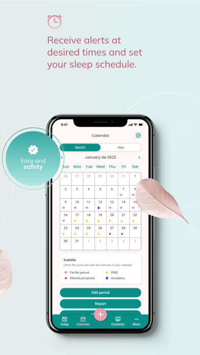 Lotus Menstrual Calendar Screenshot