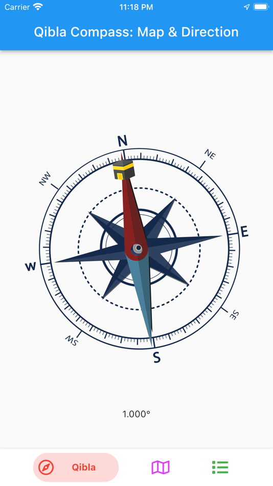 Qibla Compass: Map & Direction - 1.0.5 - (iOS)