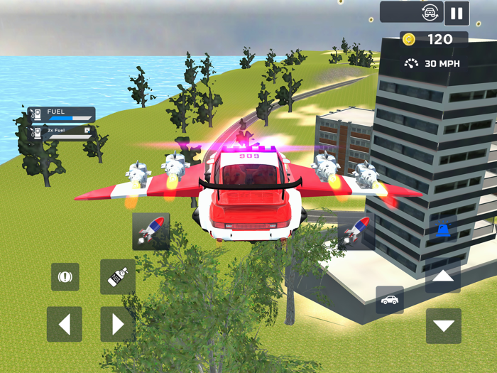 Flying Car Game Police Games