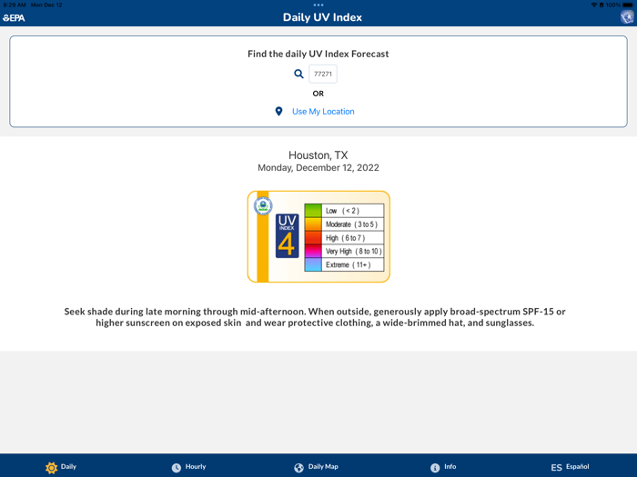 EPAs SunWise UV Index