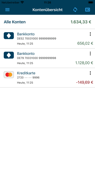Sperrer Banking Screenshot