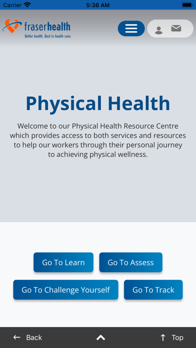 Fraser Health MyHealth Screenshot