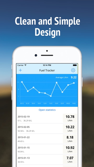 Fuel Tracker Gas & Mileage Log Screenshot