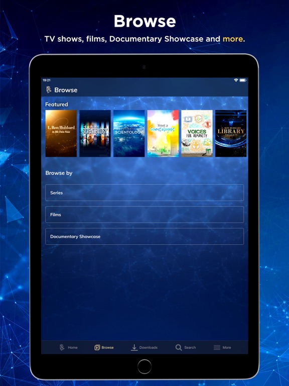 Scientology Network iPad screenshot 5 - Entertainment app