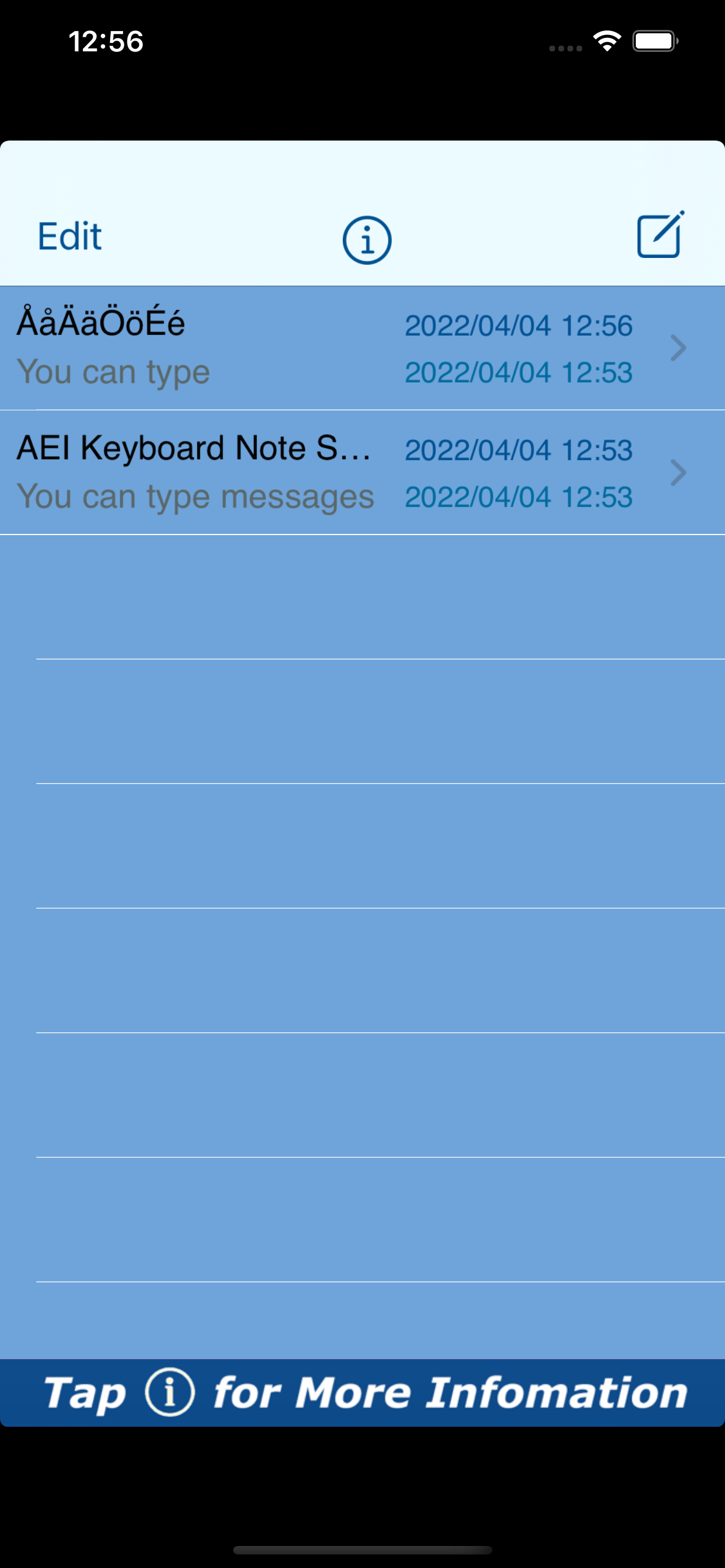 AEI Keyboard Note Swedish screenshot 2
