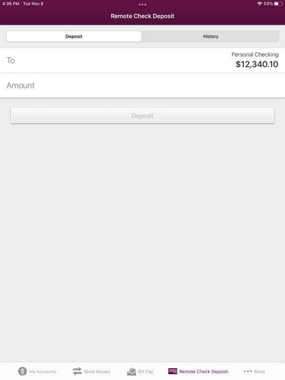 Forrit Credit Union Mobile iPad screenshot 4 - Finance app